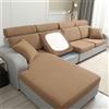 DOTBUY-SHOP Copriseduta Divano Elasticizzato, Jacquard Copri Seduta Divano Elastico Coprisedile Divano Universale Coprisedili per Divano Copri Cuscini Divano (Copri Chaise Longue,Marrone Chiaro)
