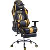 CLP Sedia Gaming Limit XL | Sedia Racing Similpelle I Portata Max 150Kg, Colore:Nero/Giallo, Poggiapiedi:con poggiapiedi