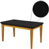 SalGiu Copritavolo Mollettone x6 x12 Posti Rettangolare (Nero, 6 Posti)