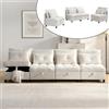 Trdlpyn [Divano modulare Cloud] Set di divani Modulari Separabili a 4 posti, liberamente combinabili,Spazio di archiviazione sotto tutti i cuscini di seduta,rivestimento in Ciniglia, Divano Letto Soggiorno