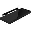 WOLTU Mensola da Muro Scaffale Sospeso da Parete Libreria Piccola per Soggiorno Cameretta Porta CD DVD, Pannello MDF 30x22,9x3,8cm, Nero, RG9478sz