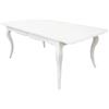 milani home - tavolo da pranzo allungabile in legno, bianco, 160 x 100 cm