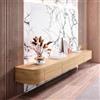 XDXINY Supporto TV Sospeso in Legno Massello per Soggiorno Casa - Tavolino Supporto TV 140, 160, 180, 200, 220, 240 cm, Diverse Dimensioni (Colore Legno, 180 x 20 x 24 cm)