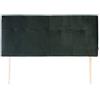 marcKonfort Testiera Napoles in Velluto Verde Oliva 160x100, Gambe di Legno, Kit Montaggio Incluso