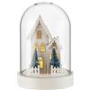 L'Oca Nera "L'Oca Nera" Cloche con CASETTA in Legno con LED Bianco Natale