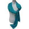 Russo Tessuti Stola Chiffon Fiammato Cangiante Verde Petrolio Ottanio Tiffani Scuro 200 x70 cm