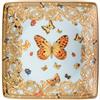 Rosenthal VERSACE COPPETTA QUADRA 12 cm 'LE JARDIN DE VERSACE!' - Porcellana, Lussuoso a Tema Farfalla, Piatto da Cena
