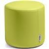 Avalon - Pouf Poggiapiedi Rigido CILINDRO Mamba Ignifugo Classe 1IM in Ecopelle Nautica, Puff Poggiapiedi, Seduta da Interno ed Esterno, Professionale Comodo Impermeabile, Made in IT(45cm-Verde mela)