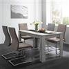 My Brand Tavolo da Pranzo Moderno Grigio Cemento 138x80x74 cm