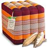 livasia cubo cuscino quadrato - 40x40x40cm - sgabello con kapok biologico, pouf, cubo per appoggiarsi, cuscino per pavimento sgabello panca poggiapiedi fatto a mano (Arancione)
