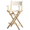 ZStyle Sedia Regista Sgabello Pieghevole Leggera Portatile Director Make Up Hotel Ristorante Casa Veranda Bar Trucco Legno Di Faggio Tessuto Alta Truccatrice (Fusto naturale - Tela ecrù)
