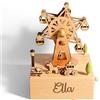 LCMAIT Scatola di Musica in Legno Personalizzabile, Scatola di Musica in Legno Personalizzata Incisa a Mano, Scatola di Musica Personalizzata con Nome/Testo, Regali per Bambini Ragazze Ragazzi Figlia