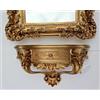 Pintici Consolle da parete con cassetto, stile shabby shabby chic, decorazione da parete in stile antico (oro)