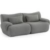 MILYsofa Divano modulare, 2 posti, tessuto bouclé, fodere dei cuscini removibili (Grigio Nuvola, 2 posti)