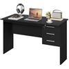 WOLTU Scrivania con 3 Cassetti, 120x60 cm, Tavolo da Lavoro, Scrivania per Computer, Porta PC in Legno, Nero