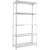 PROREGAL Scaffale imbullonato PANDA | AxLxP 180x80x30cm | Portata per ripiano 75kg | Bianco | Scaffale di stoccaggio Scaffale della cantina