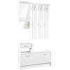 AVANTI TRENDSTORE - Rudolf - Guardaroba da Ingresso con Specchio, 3 Ganci appendiabito e Comoda scarpiera. Disponibile in diversi colori (Bianco)