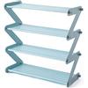VALINK Venus valink Tessuto Non Acciaio Inox Pieghevole Scarpiera, Scarpe Ripiani Organizer Portaoggetti, Multi Strato Assemblato Sostegno, Soggiorno Camera da Letto Entryway Conservazione Mensola - Blu