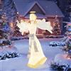 SOARS Decorazione di Natale, Angelo di Natale, 112 x 37 x 150 cm, 100 luci Bianco Caldo, Materiale Resistente alle impregnazioni, Pali da Pavimento, Decorazione Natalizia per Esterni e Interni