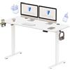 FLEXISPOT Scrivania Regolabile in Altezza 110x60cm - Elettrica, da Ufficio e Casa, Standing Desk, Bianca