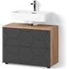 Livinity Mobile sottolavabo per bagno Ronco Antracite nido d'ape 80x58.6cm