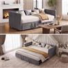 FOERPL Divano letto convertibile 90/180 x 200 cm, Divano-letto 2 posti in tessuto di velluto letto singolo estraibile letto matrimoniale telaio del letto estensibile LETTO imbottito Divano-letto 2