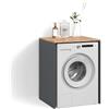 Livinity Mobiletto per lavatrice Paolina Antracite/Rovere dorato 68x88.2 cm
