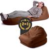 Avalon - Pouf Chaise Longue da Esterno Pieghevole Double Jive, Poltrona Sacco Letto Comodo e Impermeabile, Perfetto da Giardino, Arredo Piscina, Design Moderno, Made in Italy(75x180cm-Marrone)