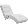 Casaria® Poltrona Chaise Longue Funzione Massaggiante e Termica 186x89x55cm Lettino Relax Sdraio Ergonomico in Tessuto Imbottito Portata 180 kg Soggiorno Ufficio Interno Reclinabile Lettura