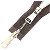 Elegantyl 5# Doppi cursori 60/70/80/90/100/120/150cm Chiusura Automatica Cerniera in Metallo Dorato per Accessori da Cucito per Indumenti, caffè, 70cm