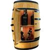 CREATIVE COOPER Cooper Portabottiglie in legno con porta a LED - Armadio con alcool, botte di legno - mobili a botte - supporto per vino - 80 cm (rovere)