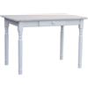 k koma Tavolo da pranzo in pino massiccio, colore bianco, miele con cassetto, nuovo non trattato, 70 x 80 cm