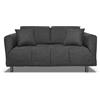 Nuvole di Sonno - Divano Letto Levis trasformabile in Letto con Materasso Comfort, Design Moderno Salvaspazio, Rivestimento Sfoderabile, 2 Cuscini in Omaggio, Made in Italy (Nero)
