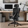 STOOLINK Sedia Ufficio Ergonomica con Supporto Lombare 3D e Braccioli 3D Regolabili, Sedia da Scrivania Cuscino in Foam Memory 58D Girevole con Ruote Poggiatesta Regolabile per Ufficio e Casa