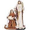 Mazzeo Natività 3 pz Altezza 40 cm in Resina con Vestiti in Tessuto e Base di appoggio