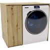 MRBLS_HOME Armadio coprilavatrice e asciugatrice 96 x 88.5 x 62 cm (L x A x P) mobile bagno lavanderia moderno minimalista armadio salvaspazio con scomparto laterale portaoggetti (Artisan)