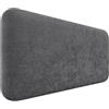 DHOME Testiera Imbottita Liscia Arrotondata in Lana Ecologica per Parete Acustica Testate Fonoassorbenti Testata Letto Camera da Letto (Grigio Scuro, 80cm)