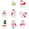 EXCEART 8Pcs Resina di Natale Mini Pupazzo di Neve Natale Desktop in Miniatura Paesaggio Ornamento per Festa Festa Bomboniera Cake Toppers Decorazione Casa delle Bambole Fai da Te