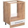 Vicco Mobile per forno da incasso Fame-Line, Bianco lucido, 60 cm senza piano di lavoro, per la combinazione con altri moduli della serie Fame-Line