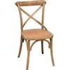 Biscottini Sedia in legno massello Vintage Thonet 44x47x88 cm - Sedia cucina in rattan e shienale incorciato - Sedie sala da pranzo - Sedie da esterno e interno Bistrot Rustiche Cross
