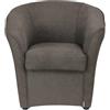 Totò Piccinni POLTRONA a POZZETTO design | Alta QUALITA' | Made in Italy (Tessuto Grigio)
