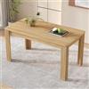 Merax Tavolo da pranzo in legno, rettangolare, moderno, per soggiorno e sala da pranzo, 117 x 68 x 75 cm, colore rovere