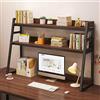 Generic Libreria da tavolo, libreria da banco in metallo con ripiani e tappetino antiscivolo, organizzatore di stoccaggio da scrivania, scaffale da tavolo da cucina, scaffale da esposizione per forniture