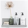 Parama Mensola Bagno Per Doccia in Alluminio Grigio Opaco Design Moderno Stile Contemporaneo Salvaspazio Adesivo 3M incluso Dimensione 30cm