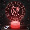 Lampephoto.fr - Lampada 3D Segno Zodiacale - GemellI. Luce Notturna Tattile Segno Zodiacale - GemellI. Illusione 3D Led, Idea Regalo di Natale per Ragazzi e Ragazze Lampada da Comodino, Gadget