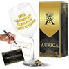 Aurìca Calice Vino Personalizzato GIURO SOLENNEMENTE DI NON AVERE BUONE INTENZIONI - Bicchiere Piegato Ironico E Ispirato Al Mago Famoso - Brinda Con Spirito Da Malandrino - Scatola Regalo Inclusa