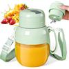 XJJAUGKLY Frullatore portatile & Smoothie Maker, 1000 ml, grande frullatore per frullati con apertura per bere e tracolla, per frullare con 12 lame, 21000 giri/min, ricaricabile per sport, viaggi, cucina (verde