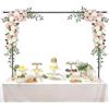 Hengrongshen Arco per palloncini da tavolo, asta decorativa in metallo regolabile con morsetti, asta decorativa da 125 - 250 cm, per matrimoni, compleanni e feste