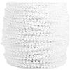 Garsent Corda di Perline 3mm 50m, Catena da Pesca in Plastica ABS, Bianco, Ideale per Decorazioni Matrimonio, Ghirlande e Fai da Te