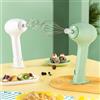 EasyByMall Sbattitore elettrico manuale, senza fili, ricaricabile, 24,6 cm, frusta automatica per crema per cuocere torte, uso in cucina (bianco)